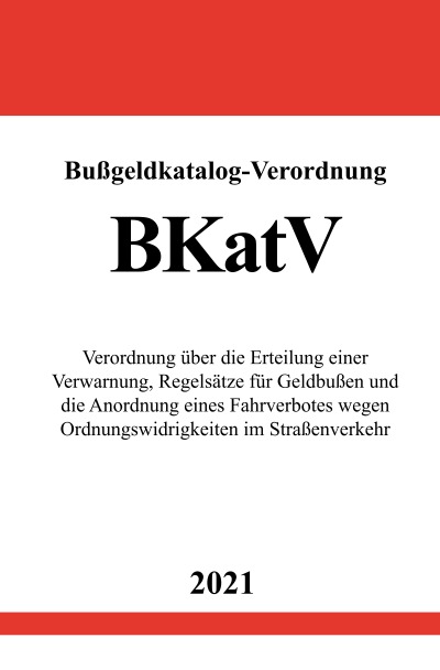 'Bußgeldkatalog-Verordnung (BKatV)'-Cover