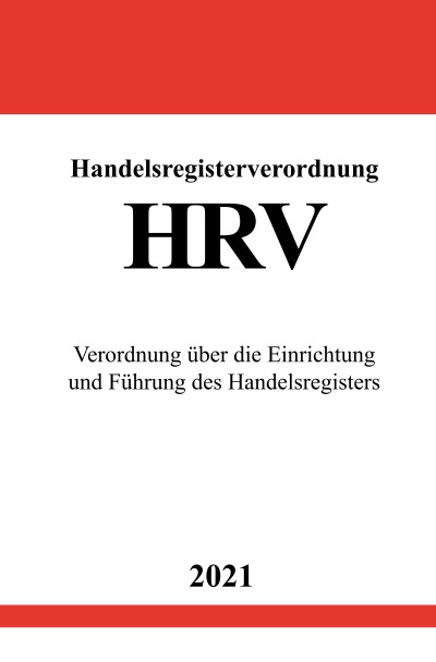 'Handelsregisterverordnung (HRV)'-Cover