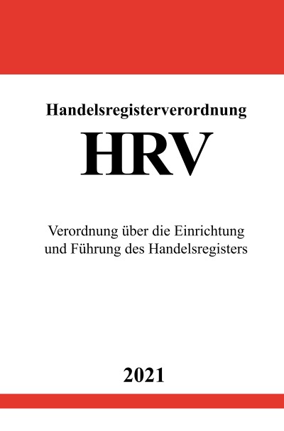 'Cover von Handelsregisterverordnung (HRV)'-Cover
