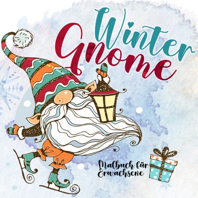'Winter Gnome Malbuch für Erwachsene'-Cover
