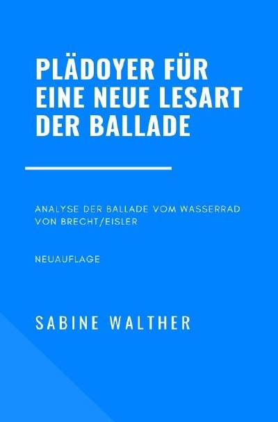 'Cover von Plädoyer für eine neue Lesart der Ballade'-Cover