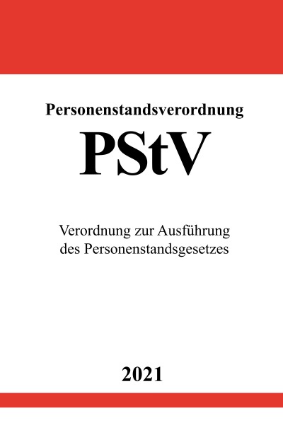 'Personenstandsverordnung (PStV)'-Cover