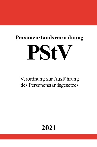 'Personenstandsverordnung (PStV)'-Cover