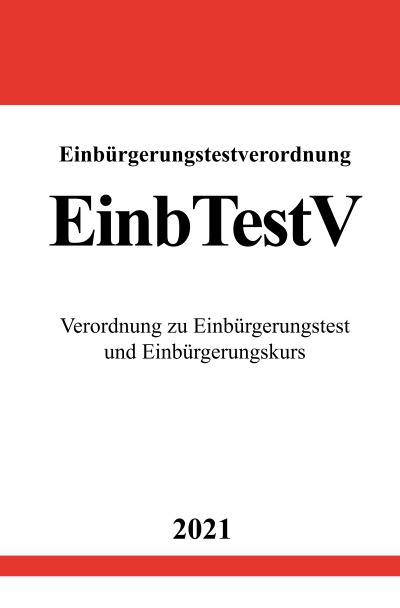 'Einbürgerungstestverordnung (EinbTestV)'-Cover