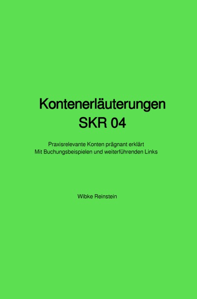 'Cover von Kontenerläuterungen SKR 04'-Cover