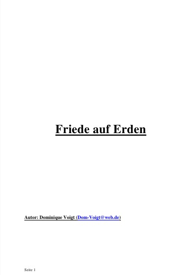 'Cover von Friede auf Erden'-Cover