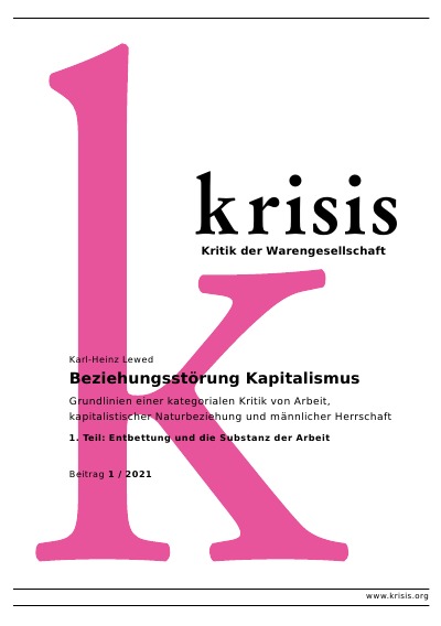 'Beziehungsstörung Kapitalismus – Krisis 1/2021'-Cover