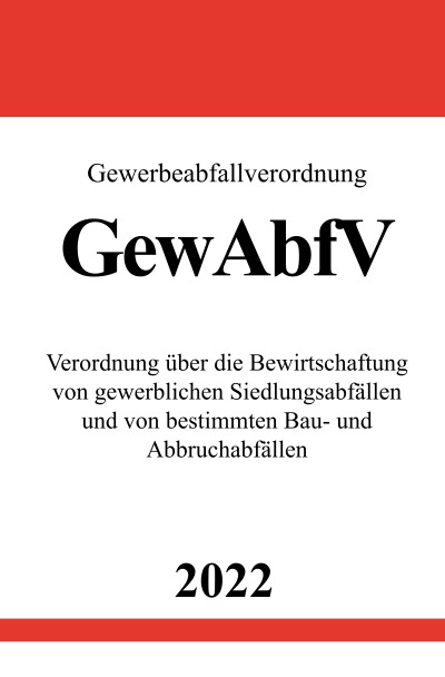 'Gewerbeabfallverordnung GewAbfV 2022'-Cover