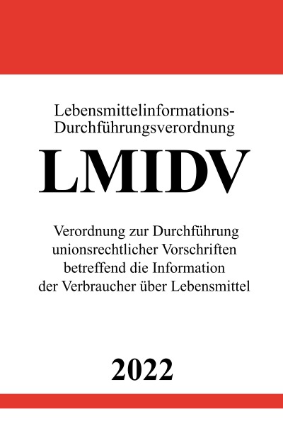 'Cover von Lebensmittelinformations-Durchführungsverordnung LMIDV 2022'-Cover