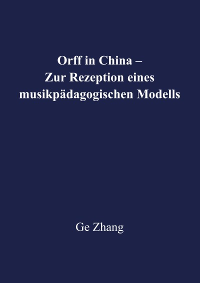 'Orff in China'-Cover