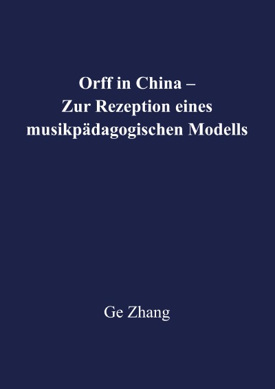 'Orff in China'-Cover