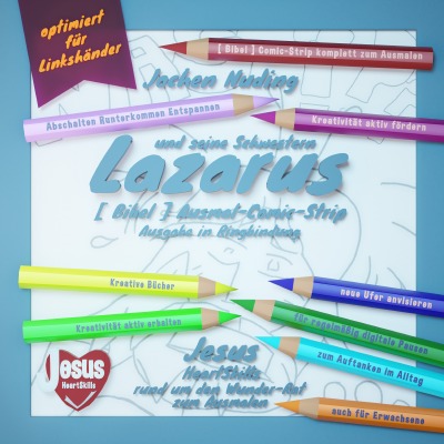 'Cover von Für Linkshänder [ Bibel ] Ausmal-Comic-Strip Lazarus und seine Schwestern Ausgabe Ringbindung'-Cover