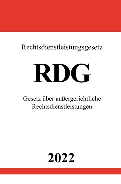 'Cover von Rechtsdienstleistungsgesetz RDG 2022'-Cover