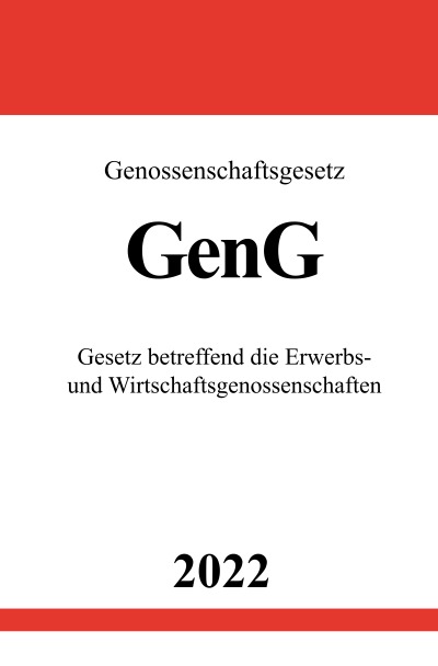 'Genossenschaftsgesetz GenG 2022'-Cover