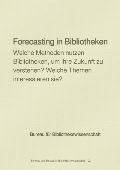 'Forecasting in Bibliotheken'-Cover