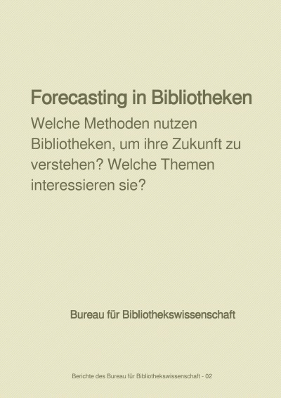 'Cover von Forecasting in Bibliotheken'-Cover