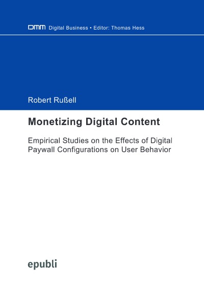 'Monetizing Digital Content'-Cover