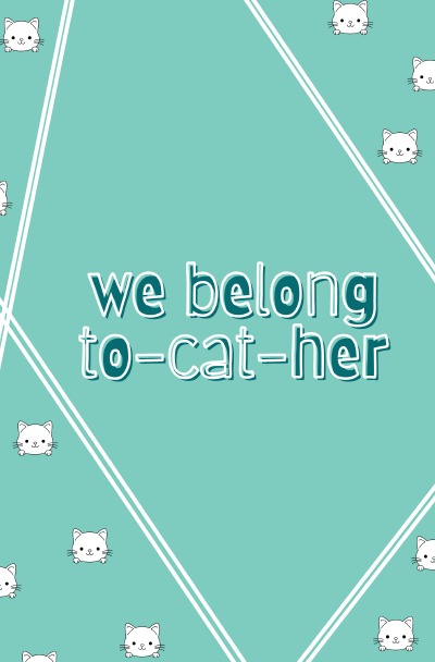 'Cover von We belong to-cat-her – Notizbuch Journal Tagebuch Katzen Kätzchen süß cute kawaii lustig'-Cover