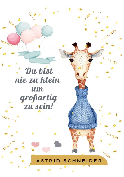 'Cover von Notizbuch – Du bist nie zu klein um großartig zu sein'-Cover
