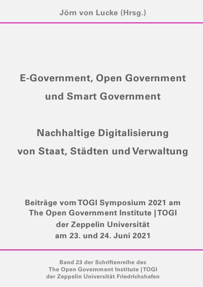 'E-Government, Open Government und Smart Government – Nachhaltige Digitalisierung von Staat, Städten und Verwaltung'-Cover