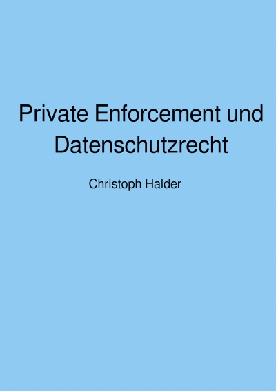 'Private Enforcement und Datenschutzrecht'-Cover