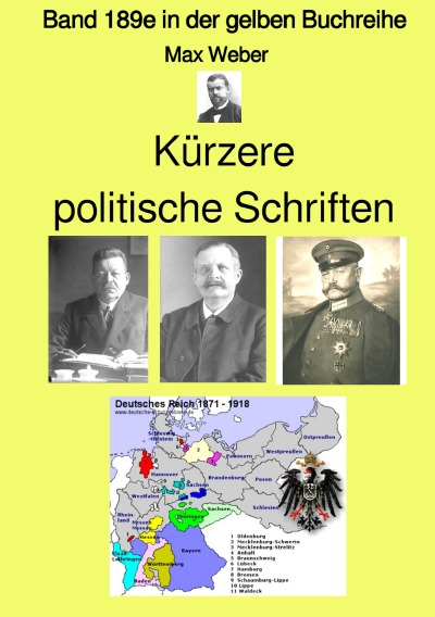Cover von %27Kürzere politische Schriften  –  Band 189e in der gelben Buchreihe – bei Jürgen Ruszkowski%27