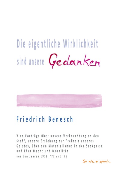 'Die eigentliche Wirklichkeit sind unsere Gedanken'-Cover