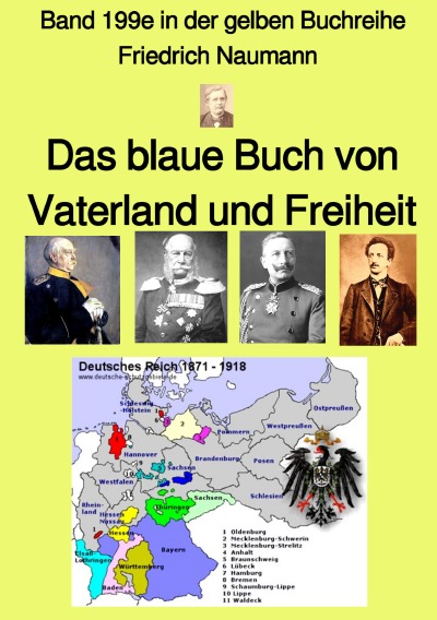 Cover von %27Das blaue Buch von Vaterland und Freiheit  –   Farbe –  Band 199e in der gelben Buchreihe – bei Jürgen Ruszkowski%27