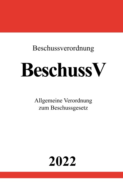 'Beschussverordnung BeschussV 2022'-Cover