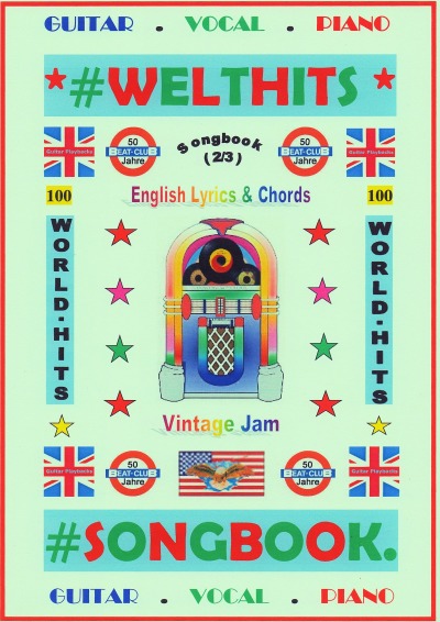 'Cover von 100 Englische Welthits (2/3) + 100 Gitarren-Playbacks (MP3) – Songbook mit Texten & Akkorden'-Cover