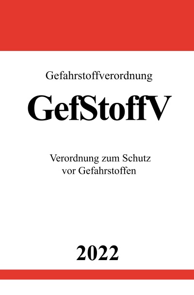 'Cover von Gefahrstoffverordnung GefStoffV 2022'-Cover