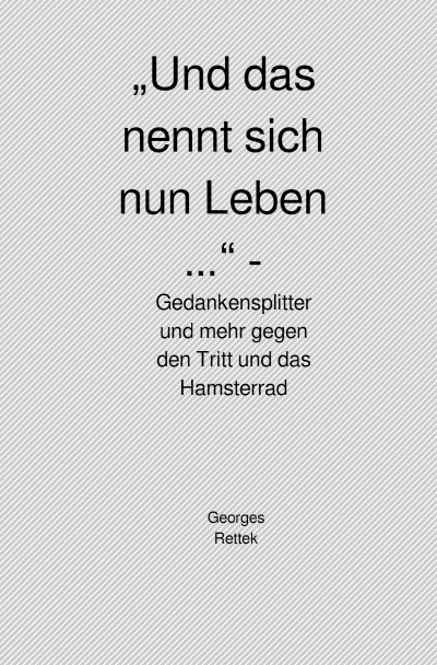 '„Und das nennt sich nun Leben …“ – Gedankensplitter und mehr gegen den Tritt und das Hamsterrad'-Cover