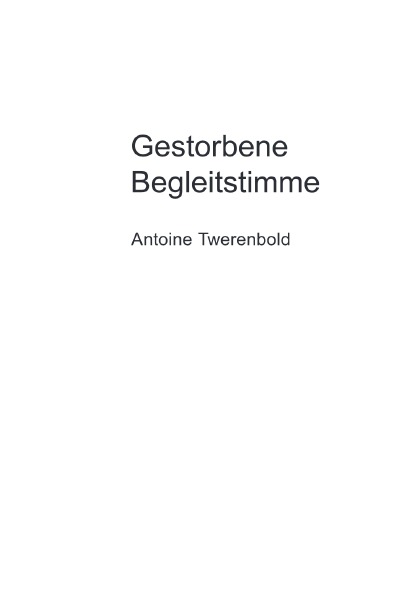 'Cover von Gestorbene Begleitstimme'-Cover