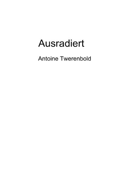'Cover von Ausradiert'-Cover