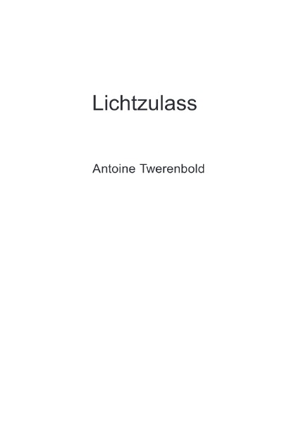 'Lichtzulass'-Cover