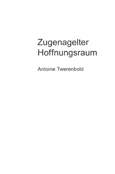'Zugenagelter Hoffnungsraum'-Cover