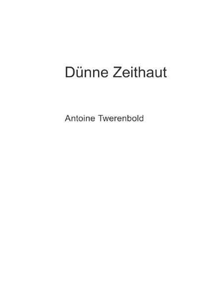 'Dünne Zeithaut'-Cover
