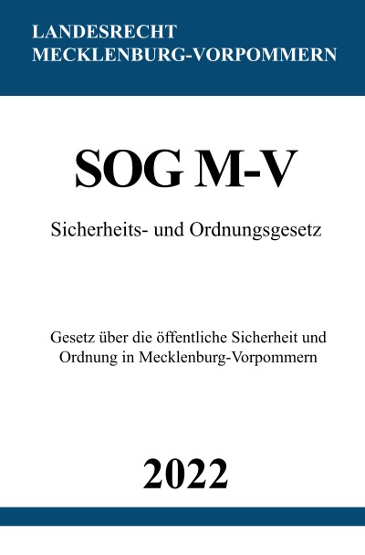 'Sicherheits- und Ordnungsgesetz SOG M-V 2022'-Cover