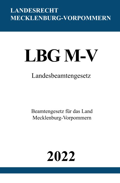 'Cover von Landesbeamtengesetz LBG M-V 2022'-Cover