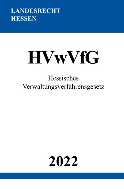'Cover von Hessisches Verwaltungsverfahrensgesetz HVwVfG 2022'-Cover