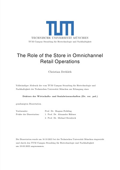 'The Role of the Store in Omnichannel Retail Operations'-Cover