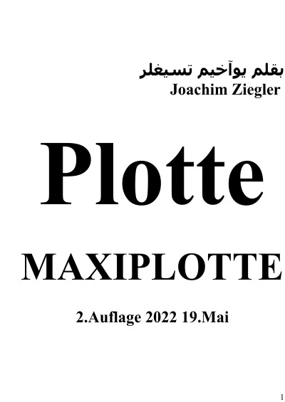 'Plotte  Maxiplotte  2.Auflage 2022 19.Mai'-Cover