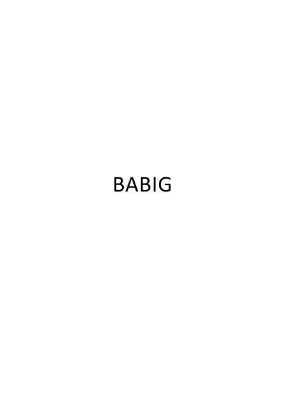 'BABIG'-Cover