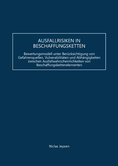 'AUSFALLRISIKEN IN BESCHAFFUNGSKETTEN'-Cover