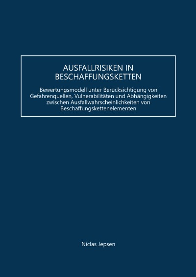 'Cover von AUSFALLRISIKEN IN BESCHAFFUNGSKETTEN'-Cover