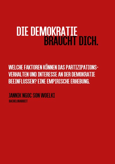'Die Demokratie braucht dich.'-Cover