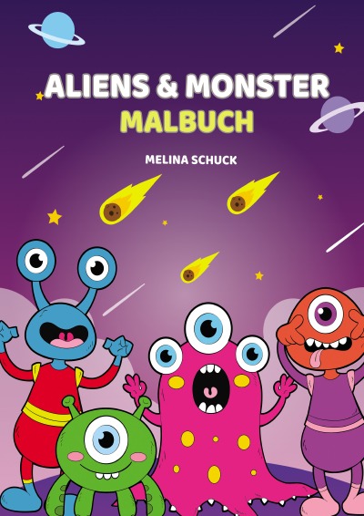 'Cover von Aliens & Monster Malbuch'-Cover