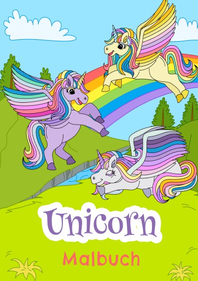 'Unicorn Malbuch'-Cover