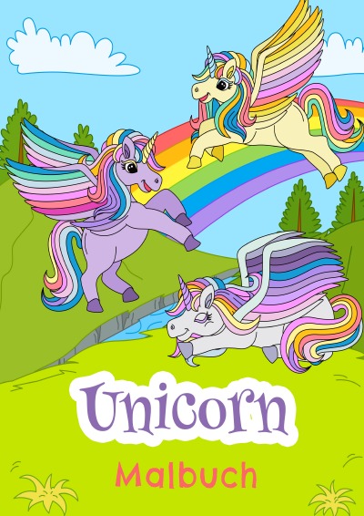 'Cover von Unicorn Malbuch'-Cover