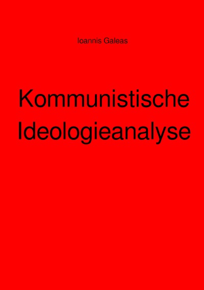 'Cover von Kommunistische Ideologieanalyse'-Cover
